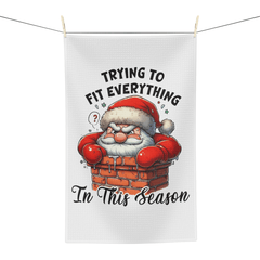 Santa Chimney Struggle Towel – Funny Christmas Kitchen Decor - East Coast Gifts