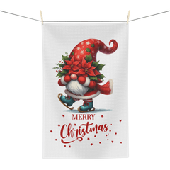 Skating Gnome Christmas Towel – Whimsical Holiday Kitchen Decor - East Coast Gifts