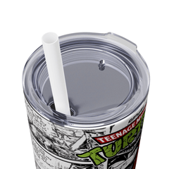 TMNT Donatello Tumbler – 20oz Comic Book Skinny Cup – Retro Ninja Fan Gift - East Coast Gifts