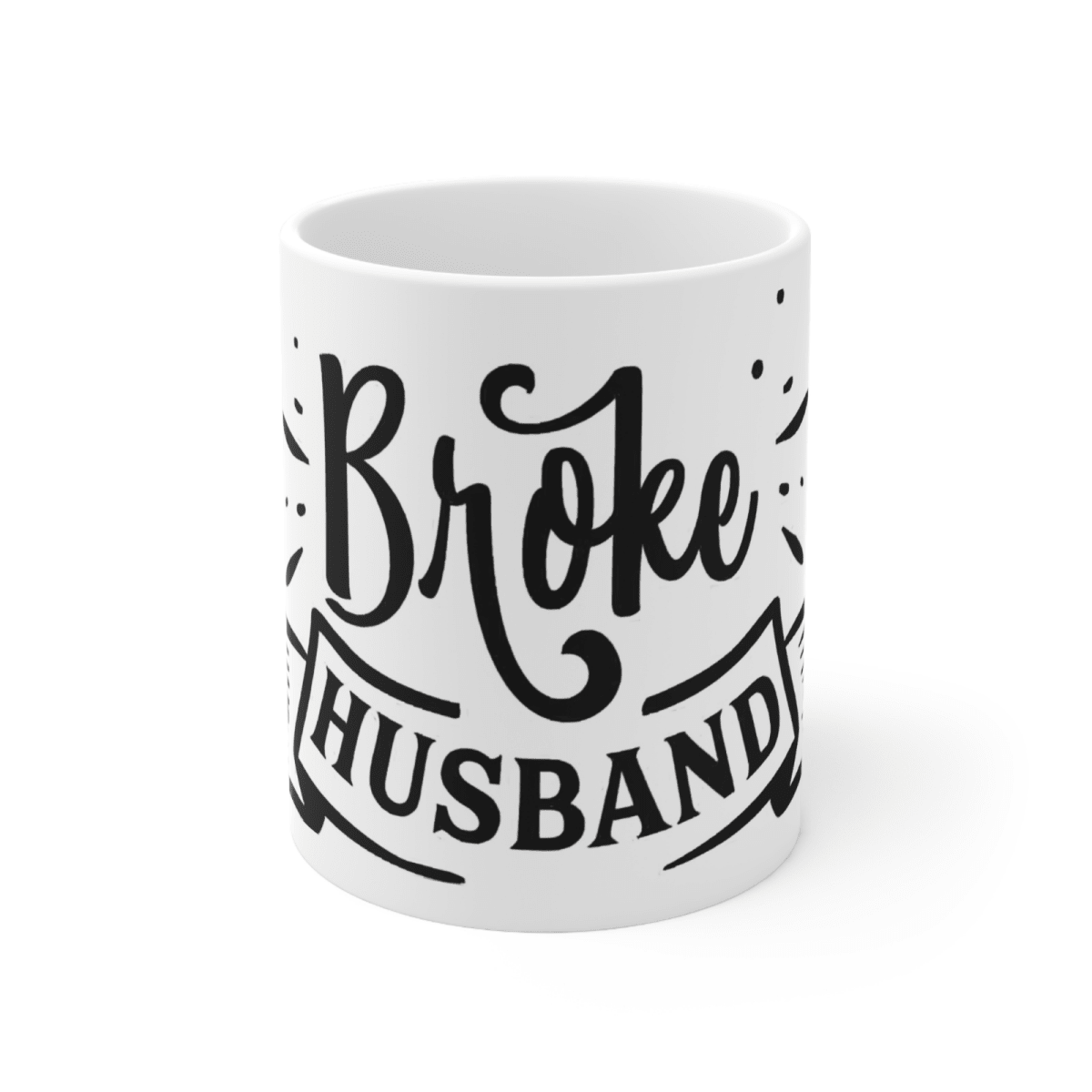 11oz Ceramic Coffee Mugs Couples Set – Spoiled Wife & Broke Husband - East Coast Gifts