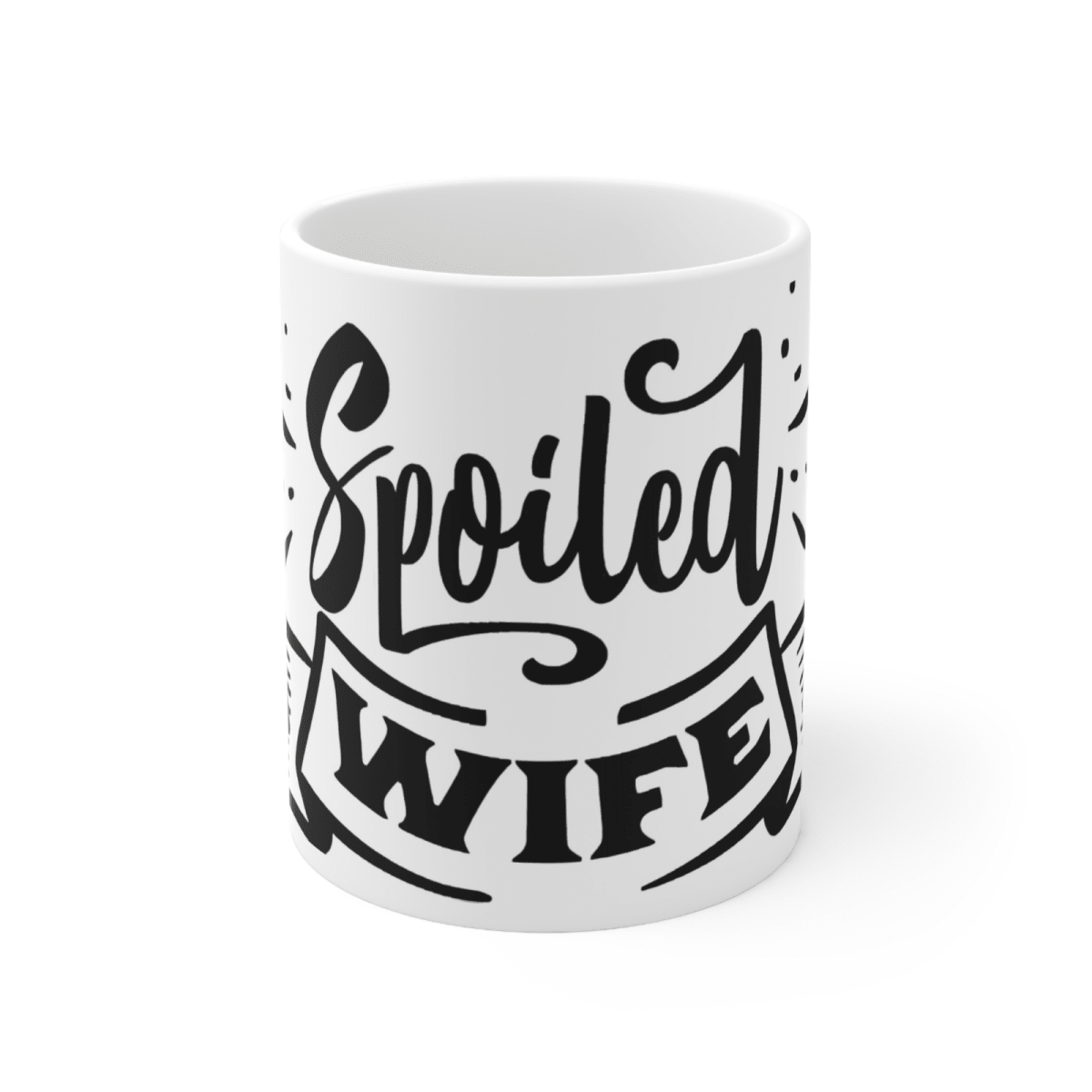 11oz Ceramic Coffee Mugs Couples Set – Spoiled Wife & Broke Husband - East Coast Gifts