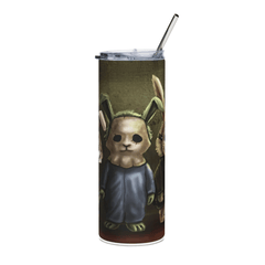 20oz Horror Bunny Tumbler Cute Killer Rabbit Stainless Steel Cup w/ Straw & Lid - East Coast Gifts