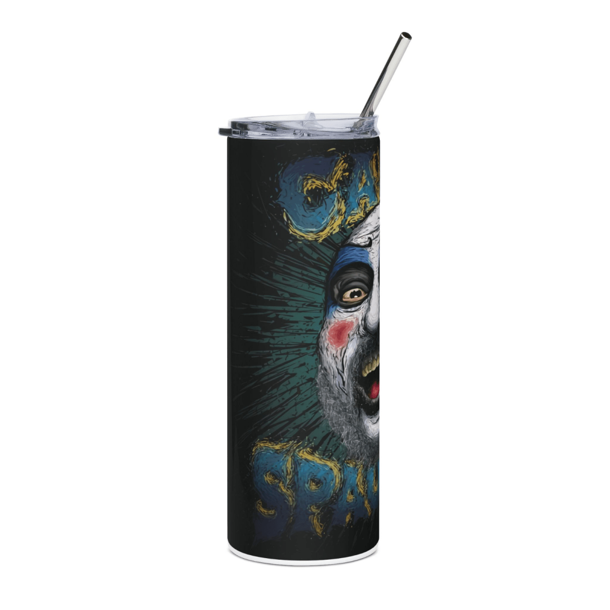 20oz Horror Clown Tumbler Captain - Inspired Stainless Steel Cup with Straw & Lid - East Coast Gifts