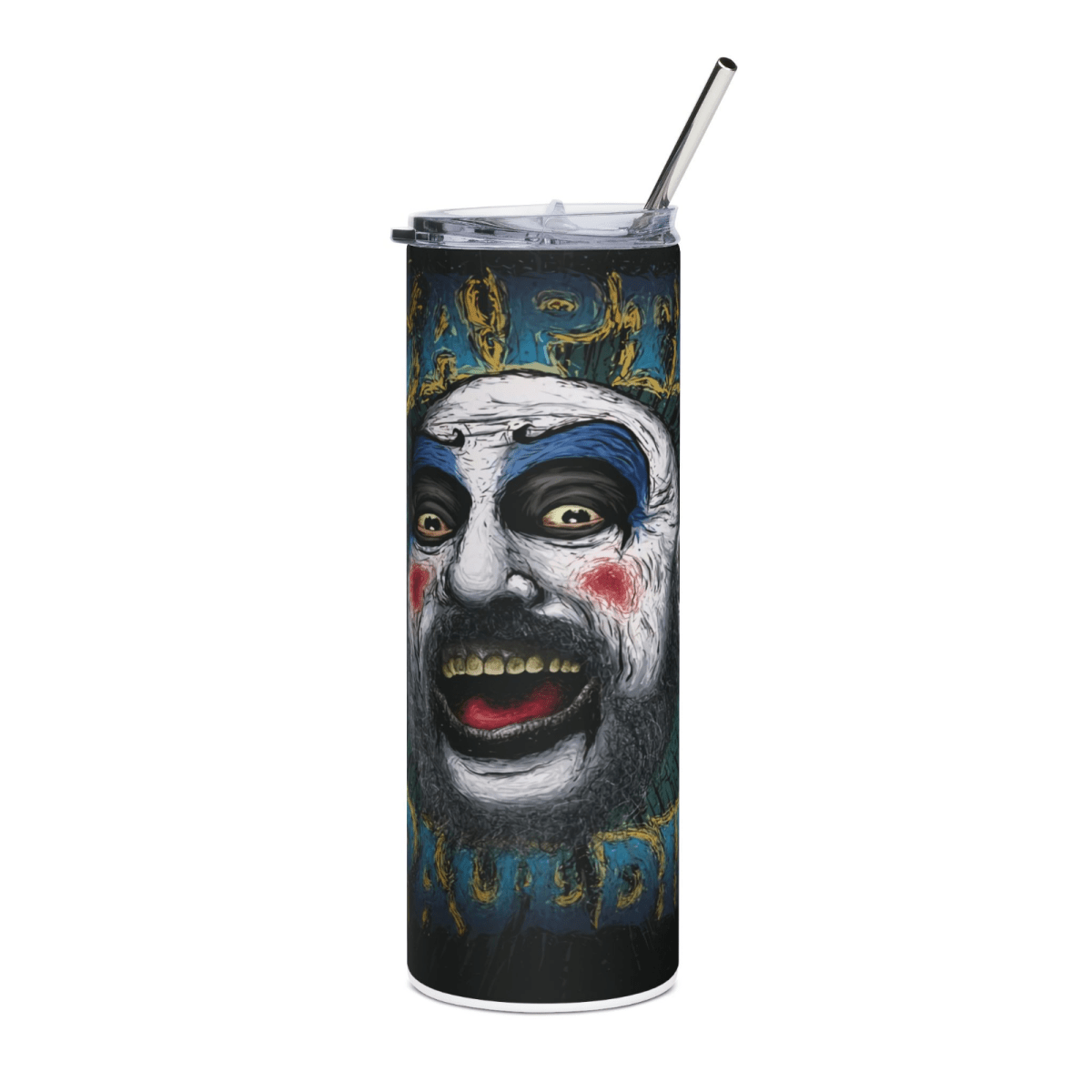 20oz Horror Clown Tumbler Captain - Inspired Stainless Steel Cup with Straw & Lid - East Coast Gifts