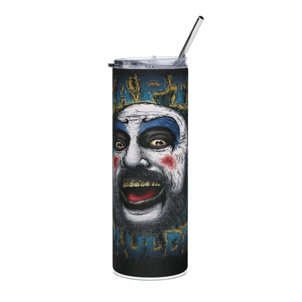 20oz Horror Clown Tumbler Captain - Inspired Stainless Steel Cup with Straw & Lid - East Coast Gifts