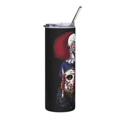 20oz Horror Icons Tumbler Cute Scary Clown, Jason, Freddy, Pinhead, Leatherface - East Coast Gifts