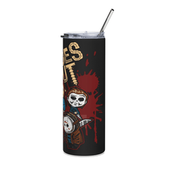 20oz Inside Out Horror Tumbler – Cute Slasher Movie Skinny Cup w/ Straw & Lid - East Coast Gifts