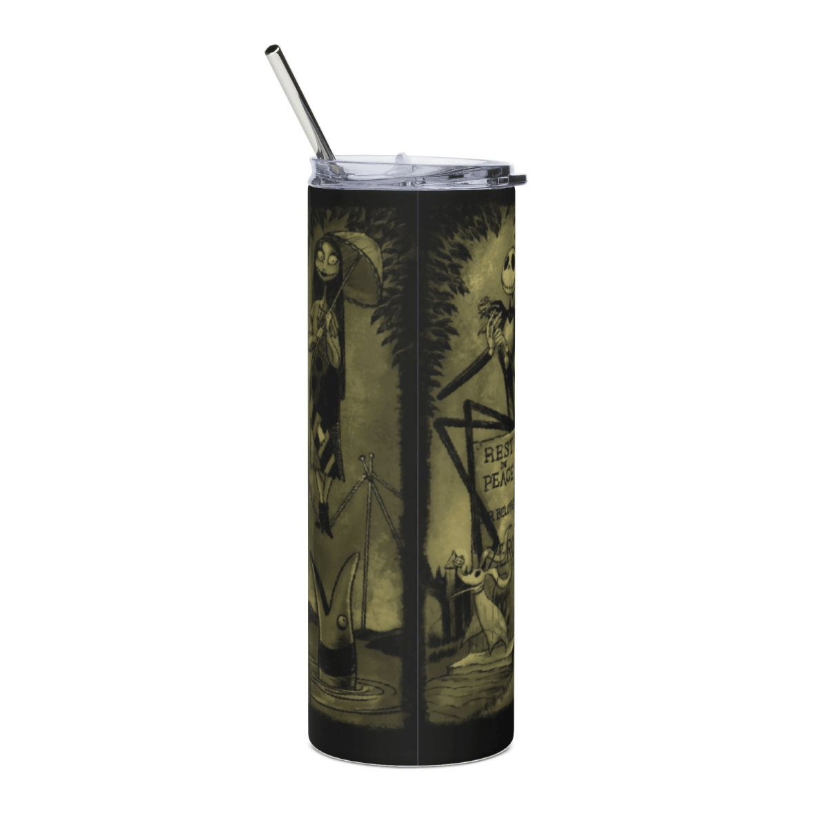 20oz Nightmare Before Christmas Gothic Tumbler – Jack Skellington & Oogie Mug - East Coast Gifts