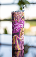 20oz Rapunzel “It’s Magic” Tumbler – Tangled Princess Stainless Steel Cup - East Coast Gifts