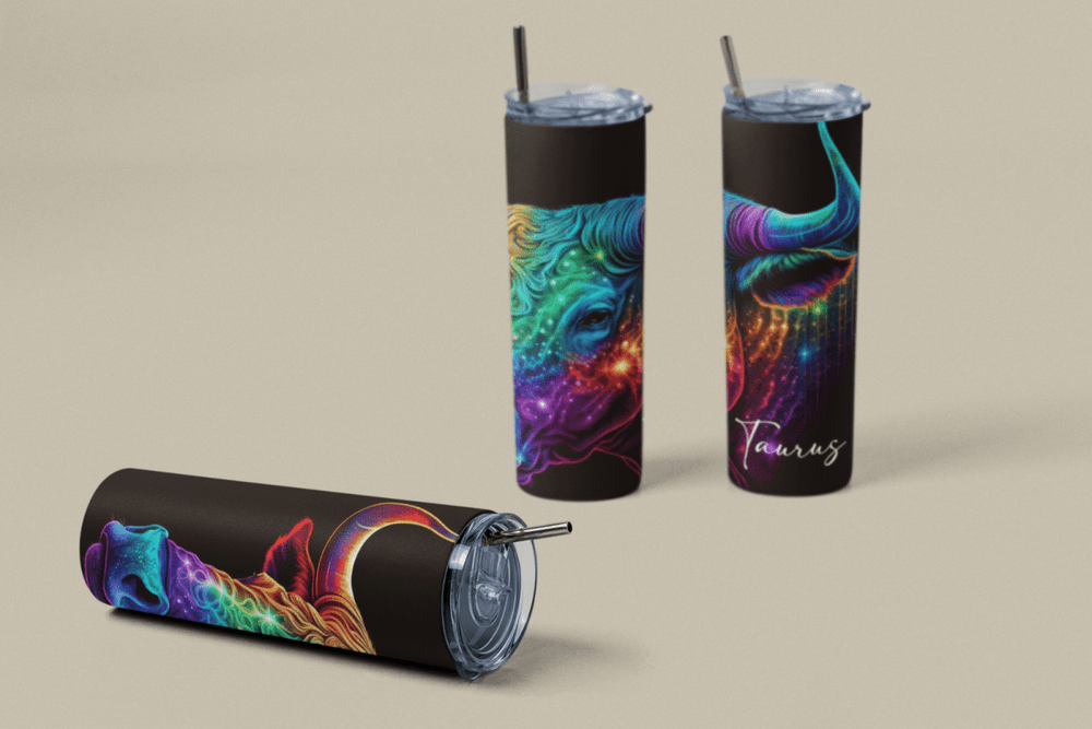 20oz Zodiac Skinny Tumbler Insulated Stainless Steel – Astrology Gift Cup, - East Coast Gifts