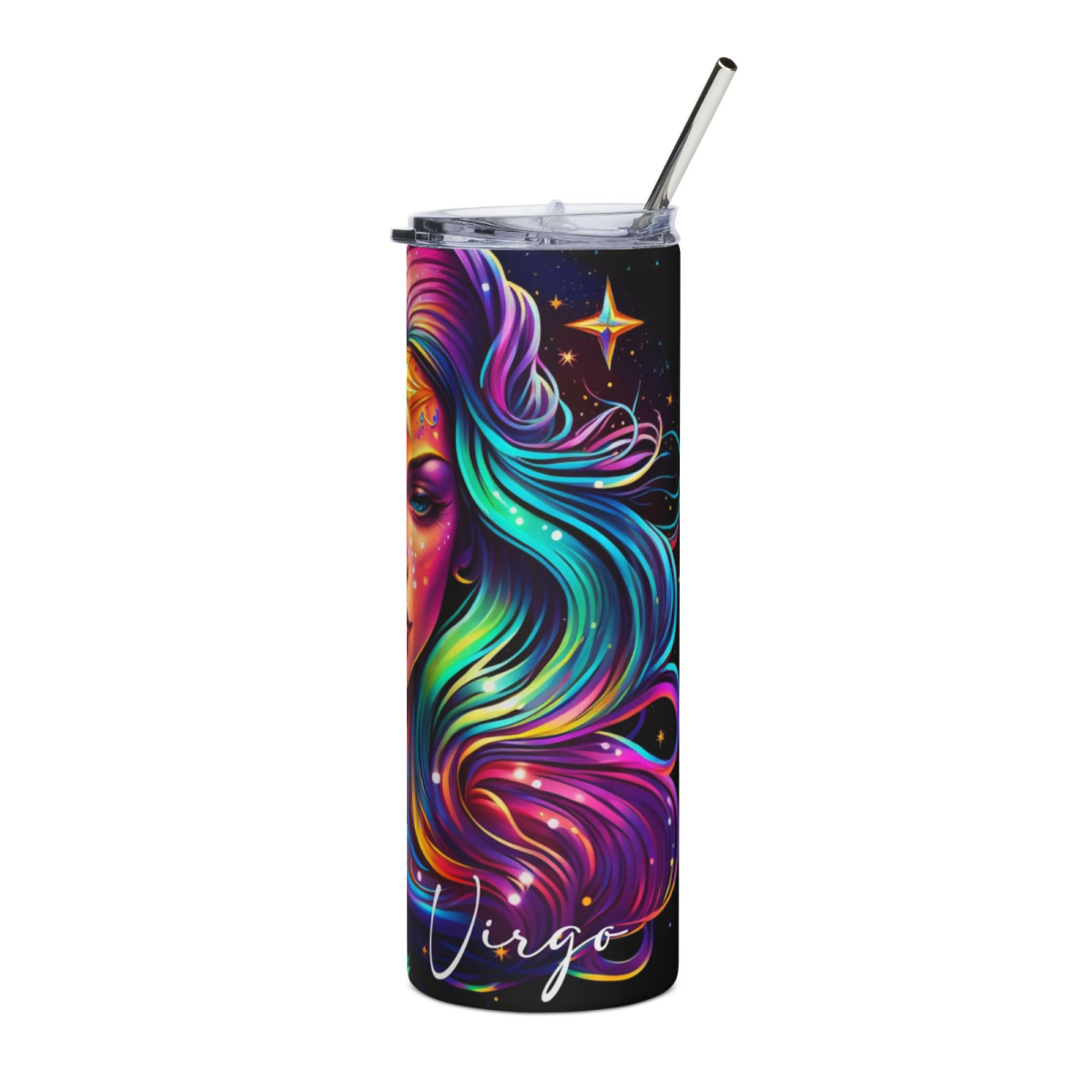 20oz Zodiac Skinny Tumbler Insulated Stainless Steel – Astrology Gift Cup, - East Coast Gifts