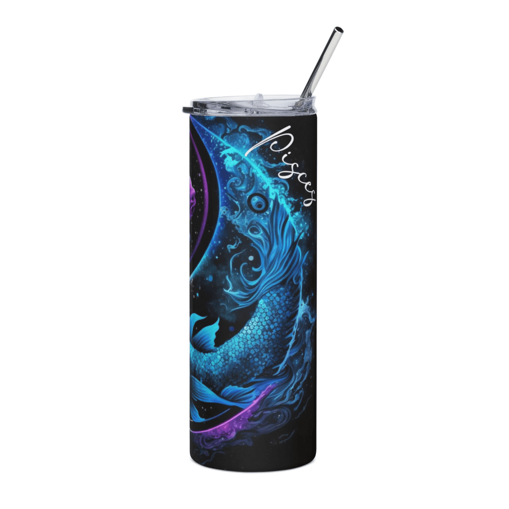 20oz Zodiac Skinny Tumbler Insulated Stainless Steel – Astrology Gift Cup, - East Coast Gifts