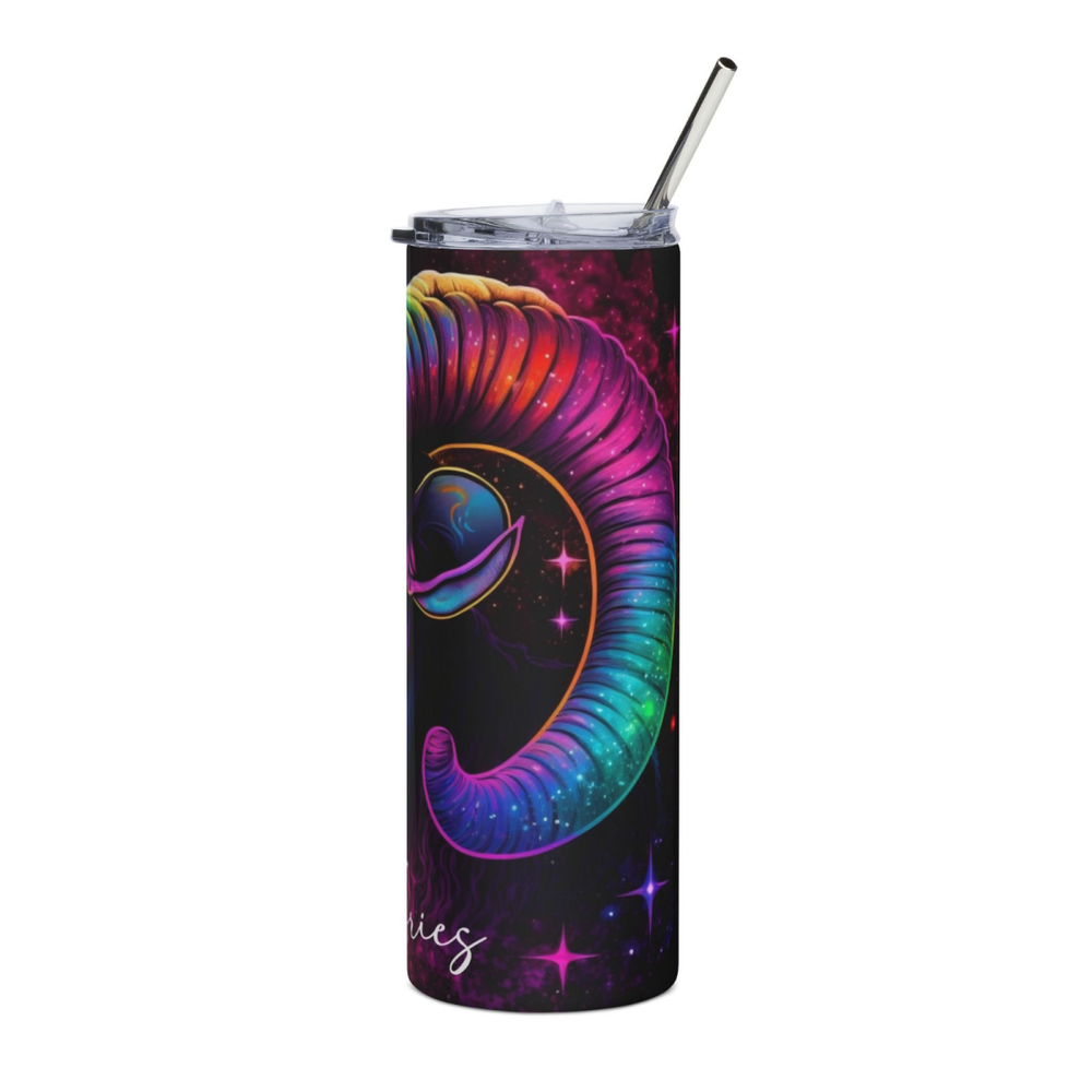 20oz Zodiac Skinny Tumbler Insulated Stainless Steel – Astrology Gift Cup, - East Coast Gifts