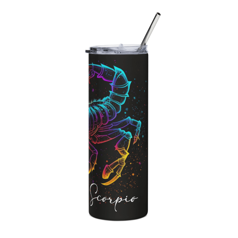 20oz Zodiac Skinny Tumbler Insulated Stainless Steel – Astrology Gift Cup, - East Coast Gifts