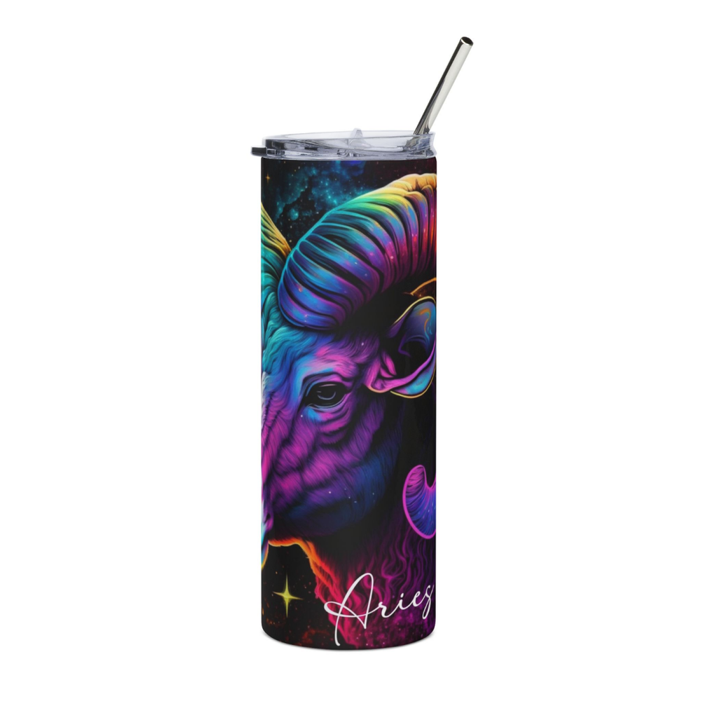 20oz Zodiac Skinny Tumbler Insulated Stainless Steel – Astrology Gift Cup, - East Coast Gifts
