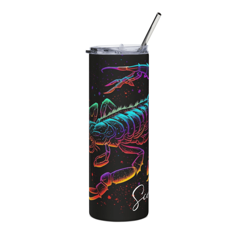 20oz Zodiac Skinny Tumbler Insulated Stainless Steel – Astrology Gift Cup, - East Coast Gifts
