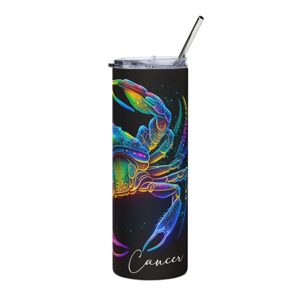 20oz Zodiac Skinny Tumbler Insulated Stainless Steel – Astrology Gift Cup, - East Coast Gifts