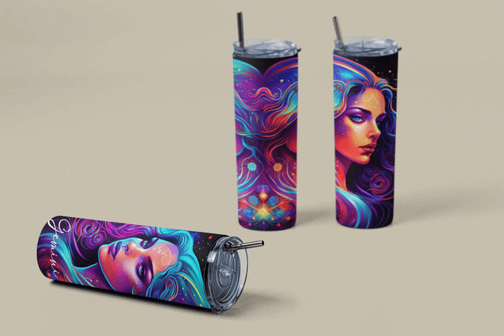 20oz Zodiac Skinny Tumbler Insulated Stainless Steel – Astrology Gift Cup, - East Coast Gifts
