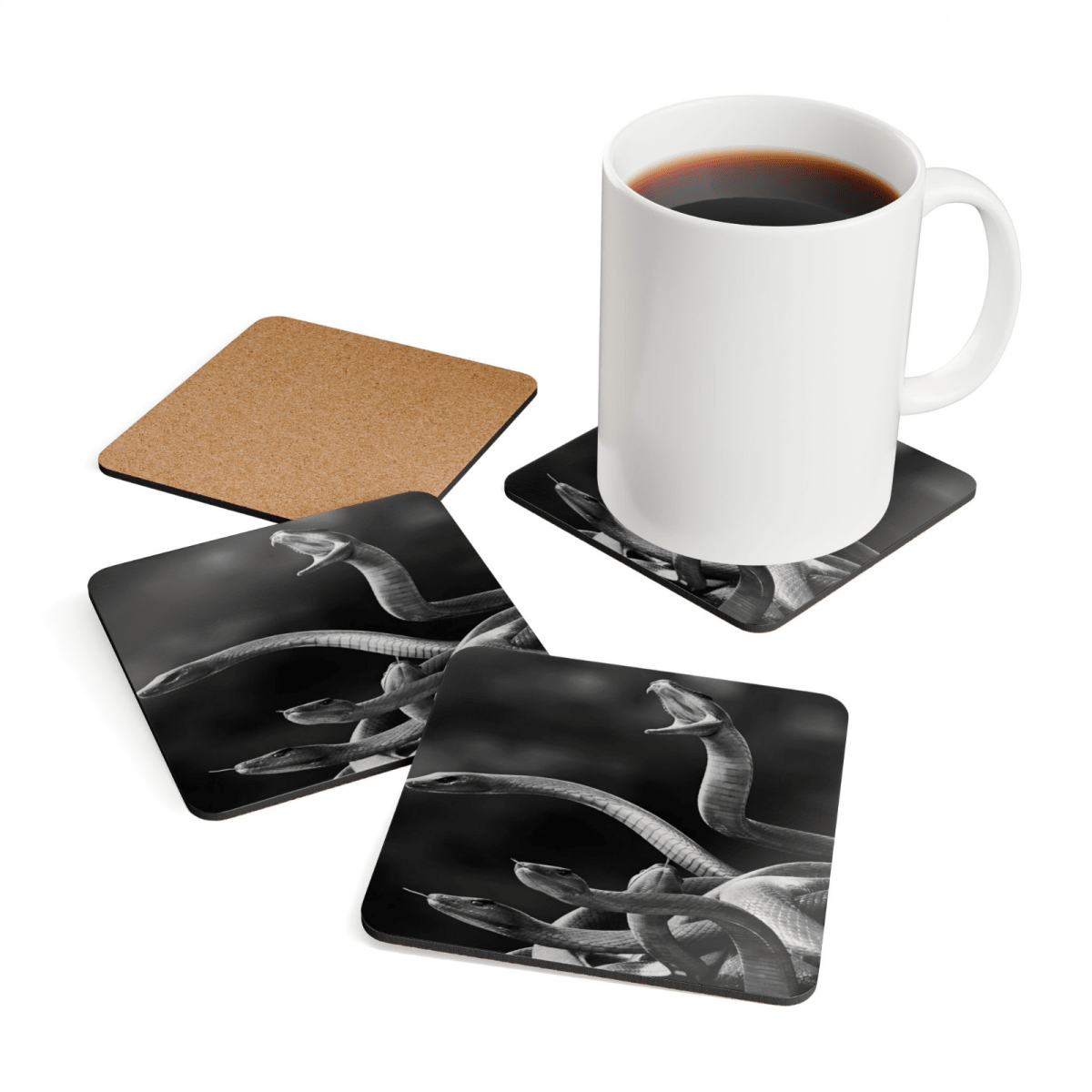 4 Set Majestic Animals Coaster - Wild Animal Safari Forest Dad Gift - East Coast Gifts