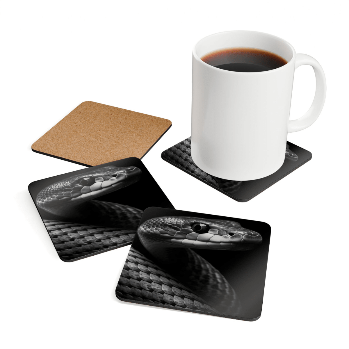 4 Set Majestic Animals Coaster - Wild Animal Safari Forest Dad Gift - East Coast Gifts