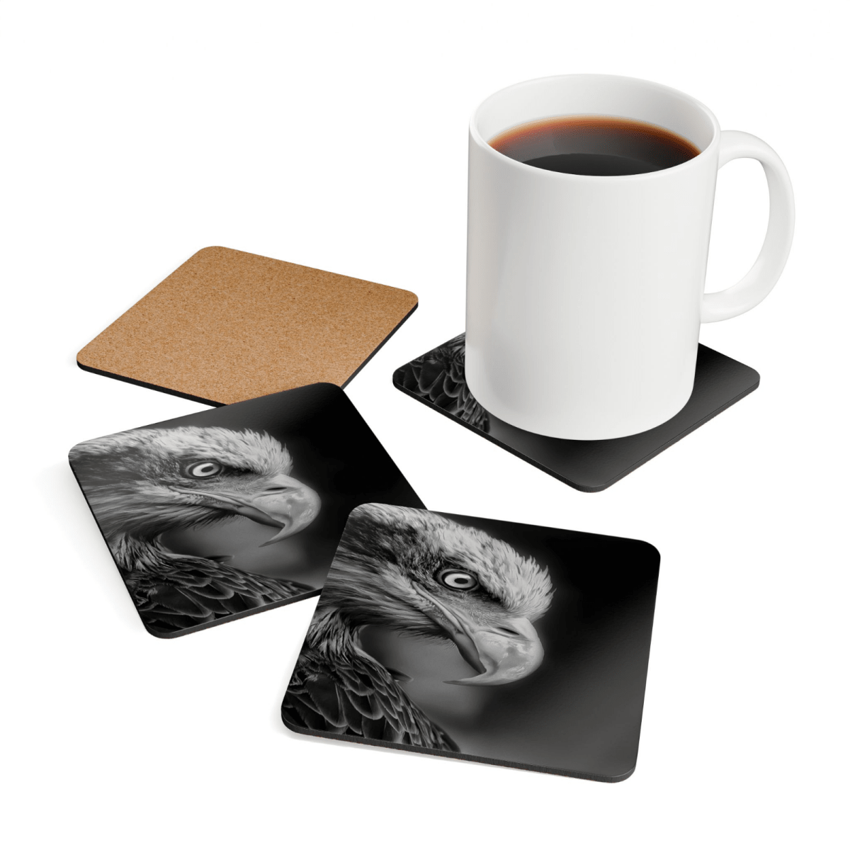 4 Set Majestic Animals Coaster - Wild Animal Safari Forest Dad Gift - East Coast Gifts