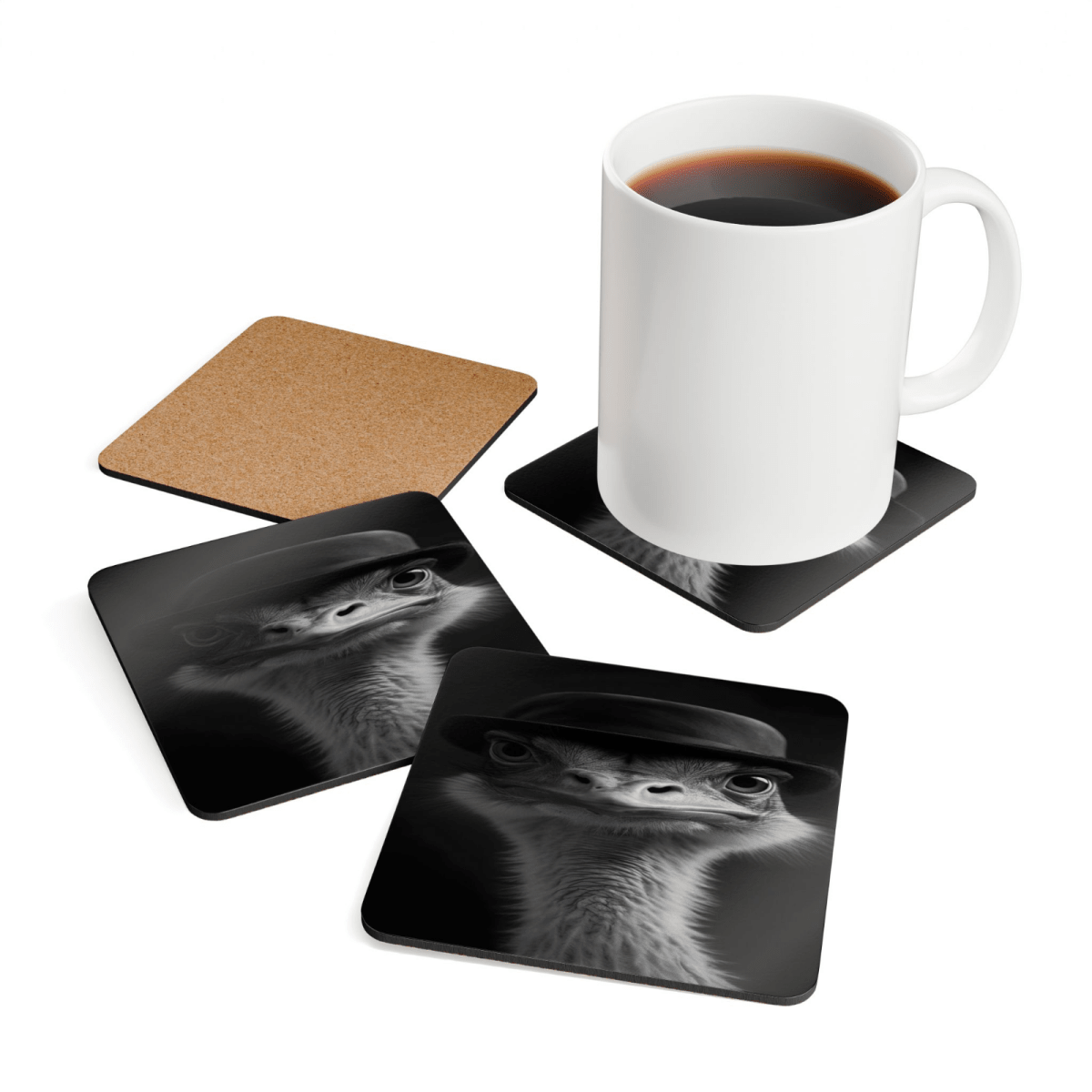 4 Set Majestic Animals Coaster - Wild Animal Safari Forest Dad Gift - East Coast Gifts