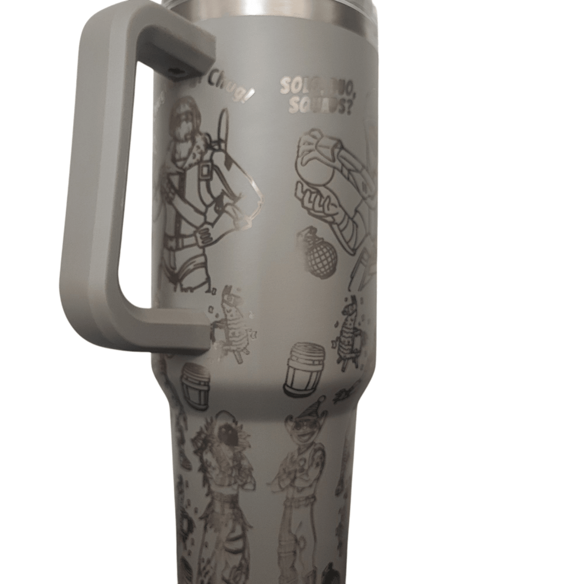 40oz Fortnite - Inspired Engraved Tumbler – Stainless Steel Travel Mug with Handle - East Coast Gifts