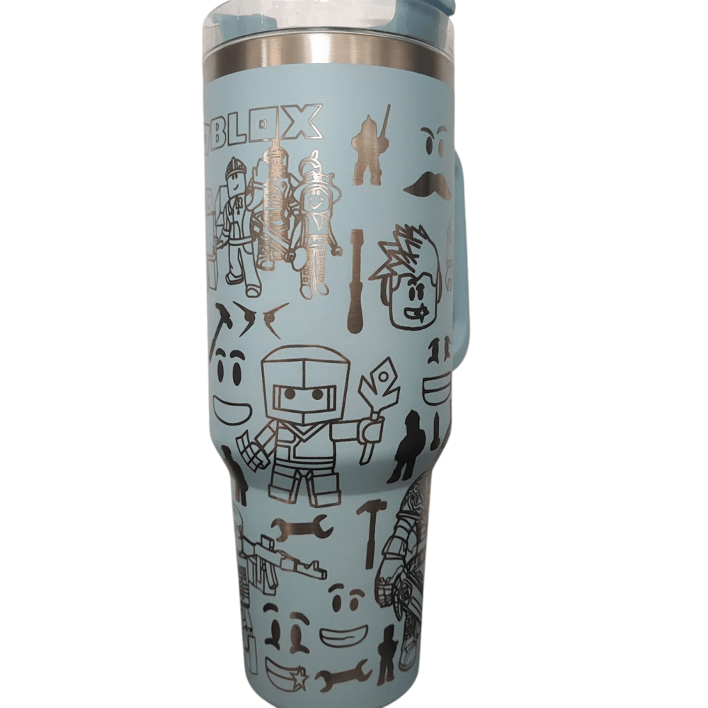 40oz Gaming Inspired Engraved Tumbler – Stainless Steel Travel Mug - East Coast Gifts