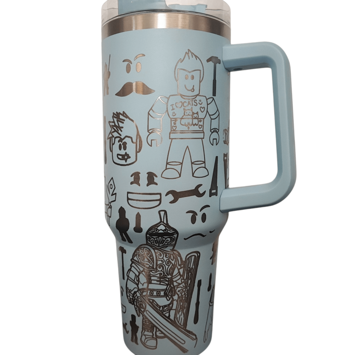 40oz Gaming Inspired Engraved Tumbler – Stainless Steel Travel Mug - East Coast Gifts