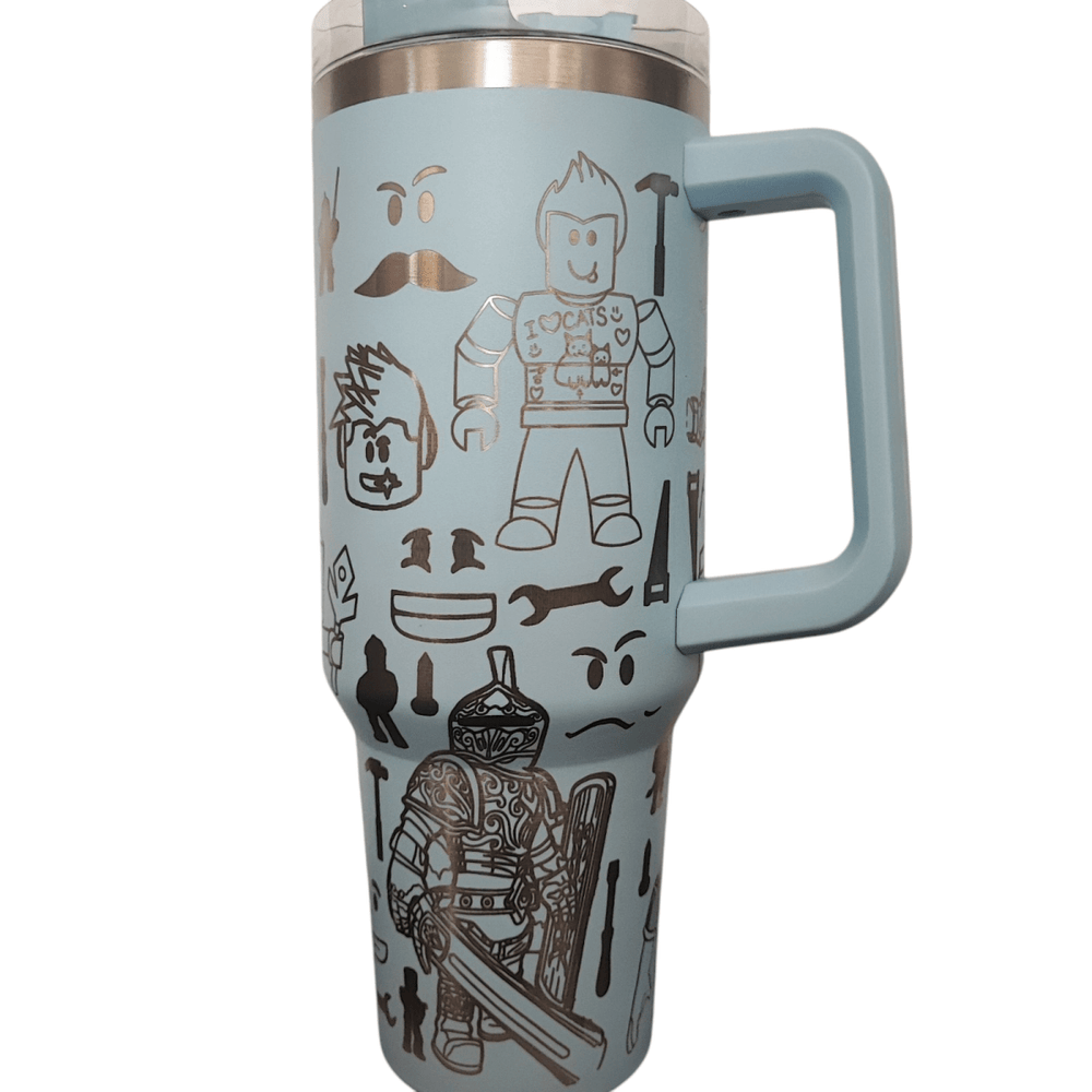 40oz Gaming Inspired Engraved Tumbler – Stainless Steel Travel Mug - East Coast Gifts
