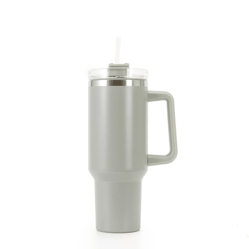40oz Gothic Skull Style Tumbler with Handle & Straw – Double Wall Insulated Cup - East Coast Gifts