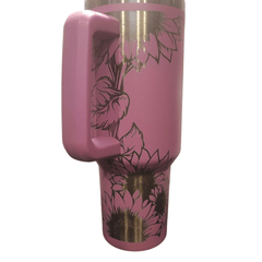 40oz Stanley - Style Highland Cow Engraved Tumbler Custom Reusable Mug 9 Colours - East Coast Gifts
