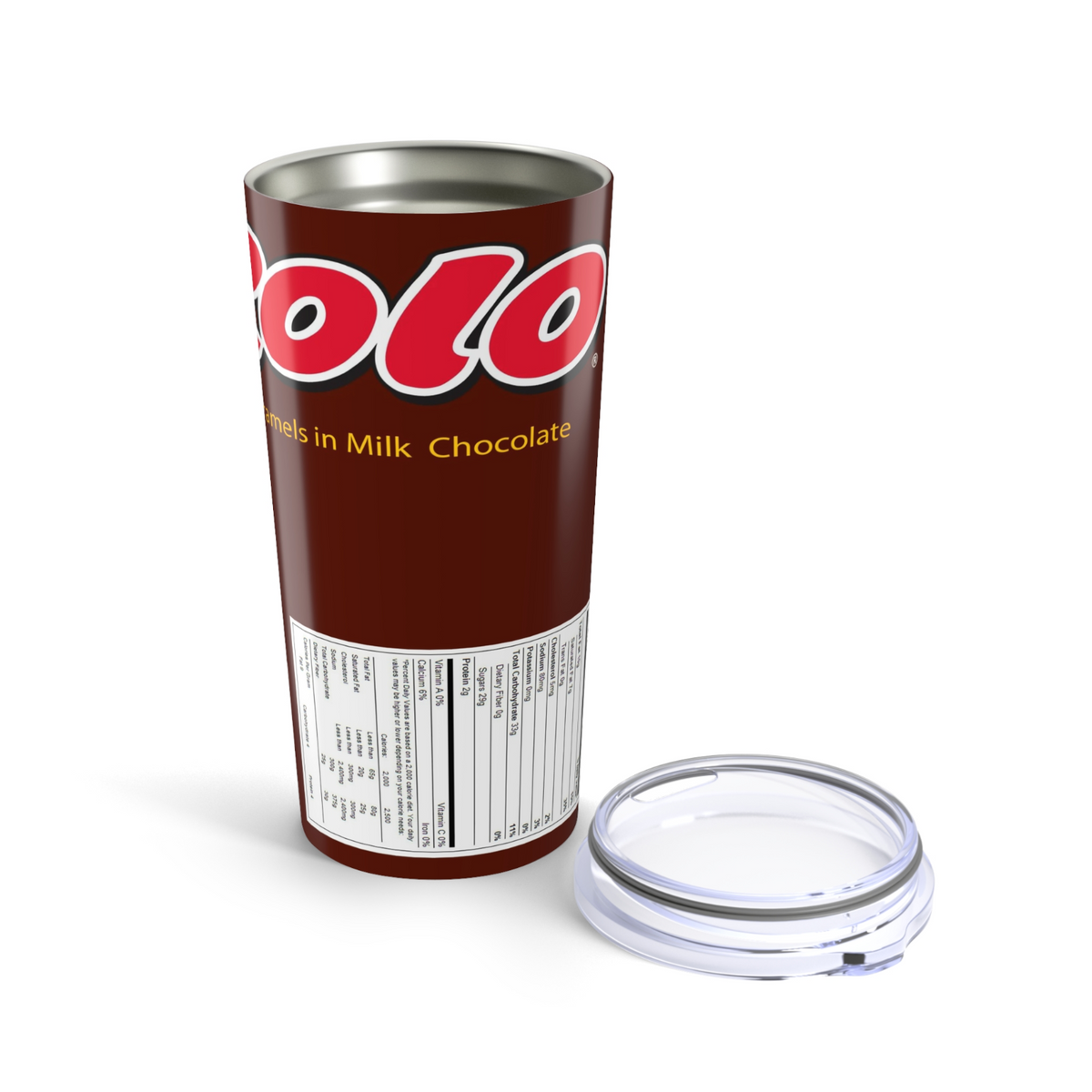 Nestle Rolo Inspired 20 oz, Stainless Steel Tumbler, Hot or Cold