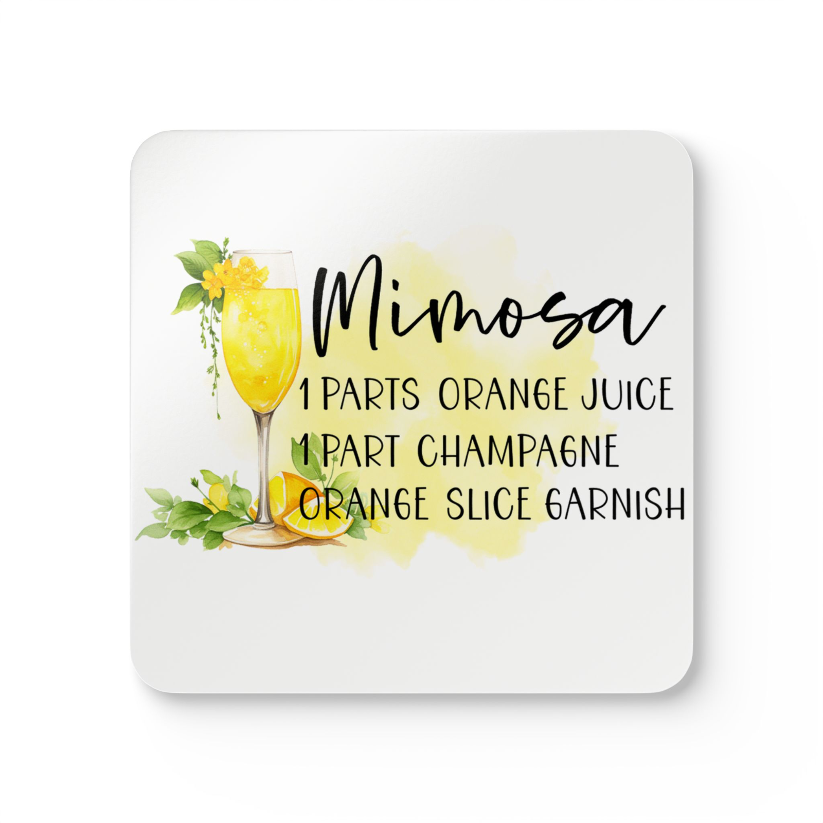 Drink Coaster Bar Kitchen cocktail recipe single or complete set of 16