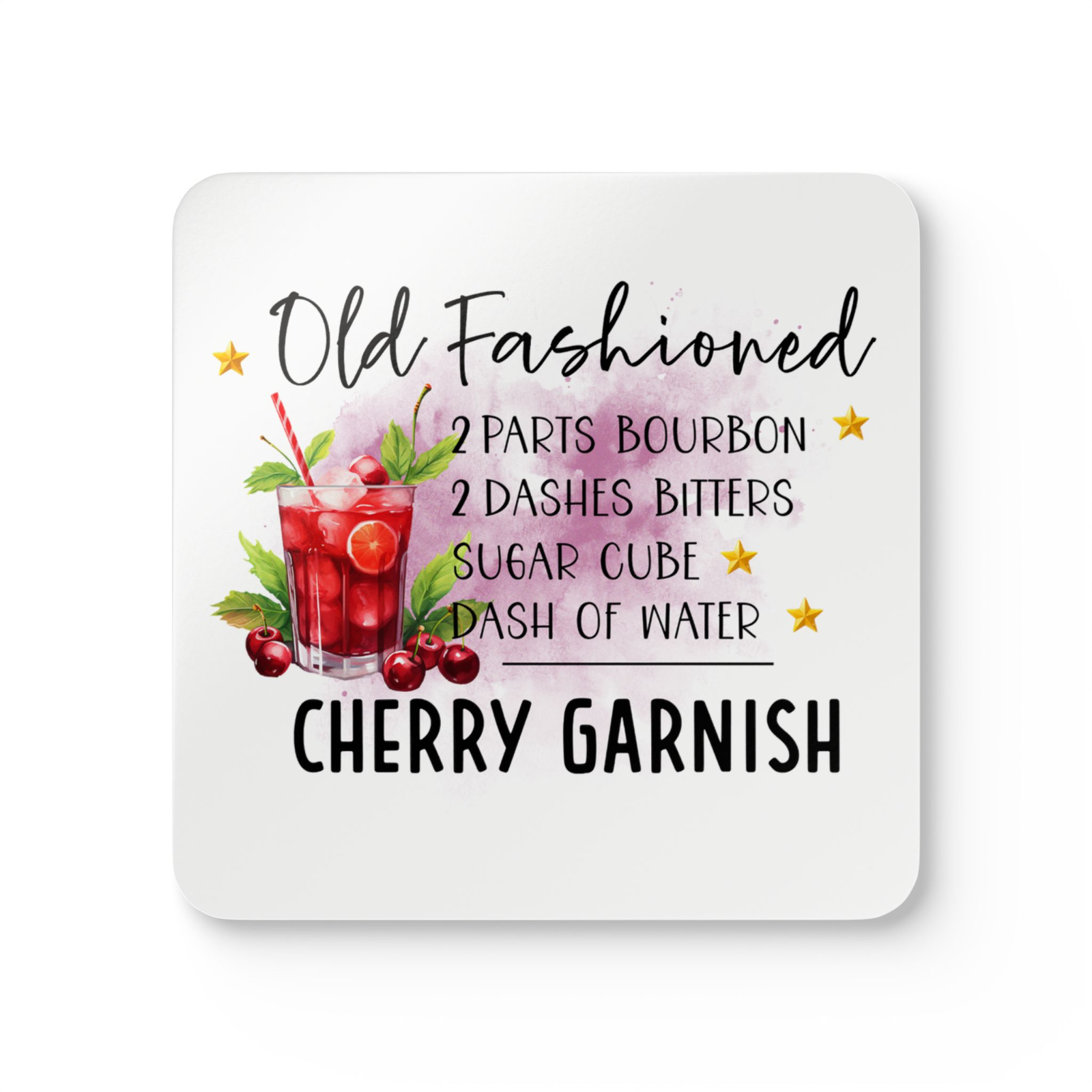 Drink Coaster Bar Kitchen cocktail recipe single or complete set of 16