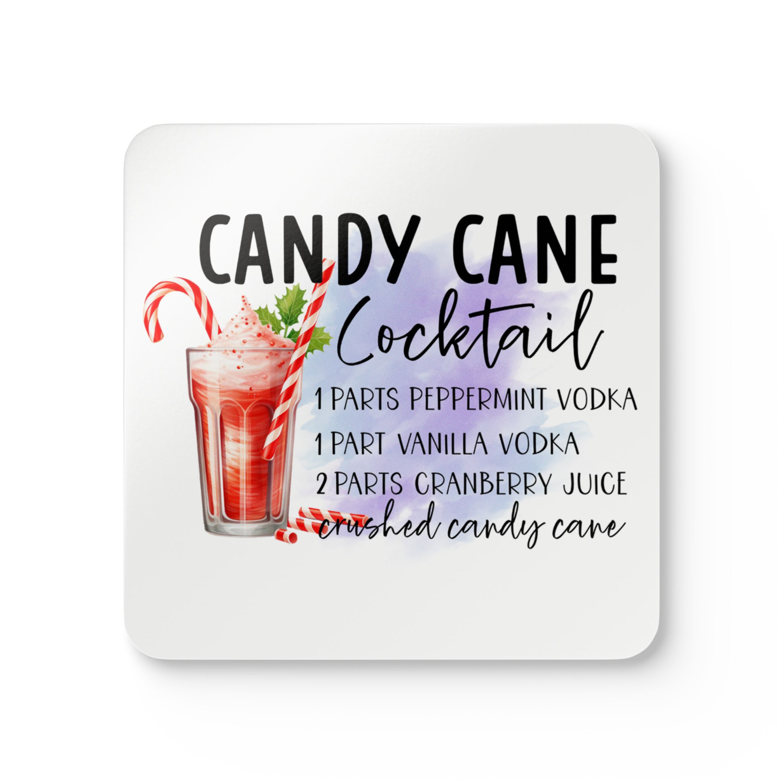 Drink Coaster Bar Kitchen cocktail recipe single or complete set of 16