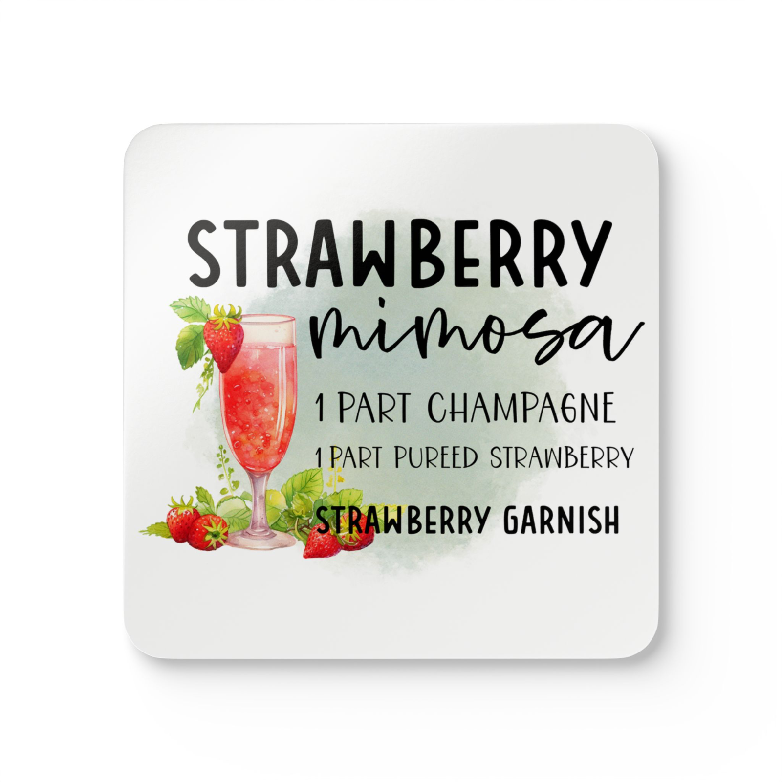 Drink Coaster Bar Kitchen cocktail recipe single or complete set of 16