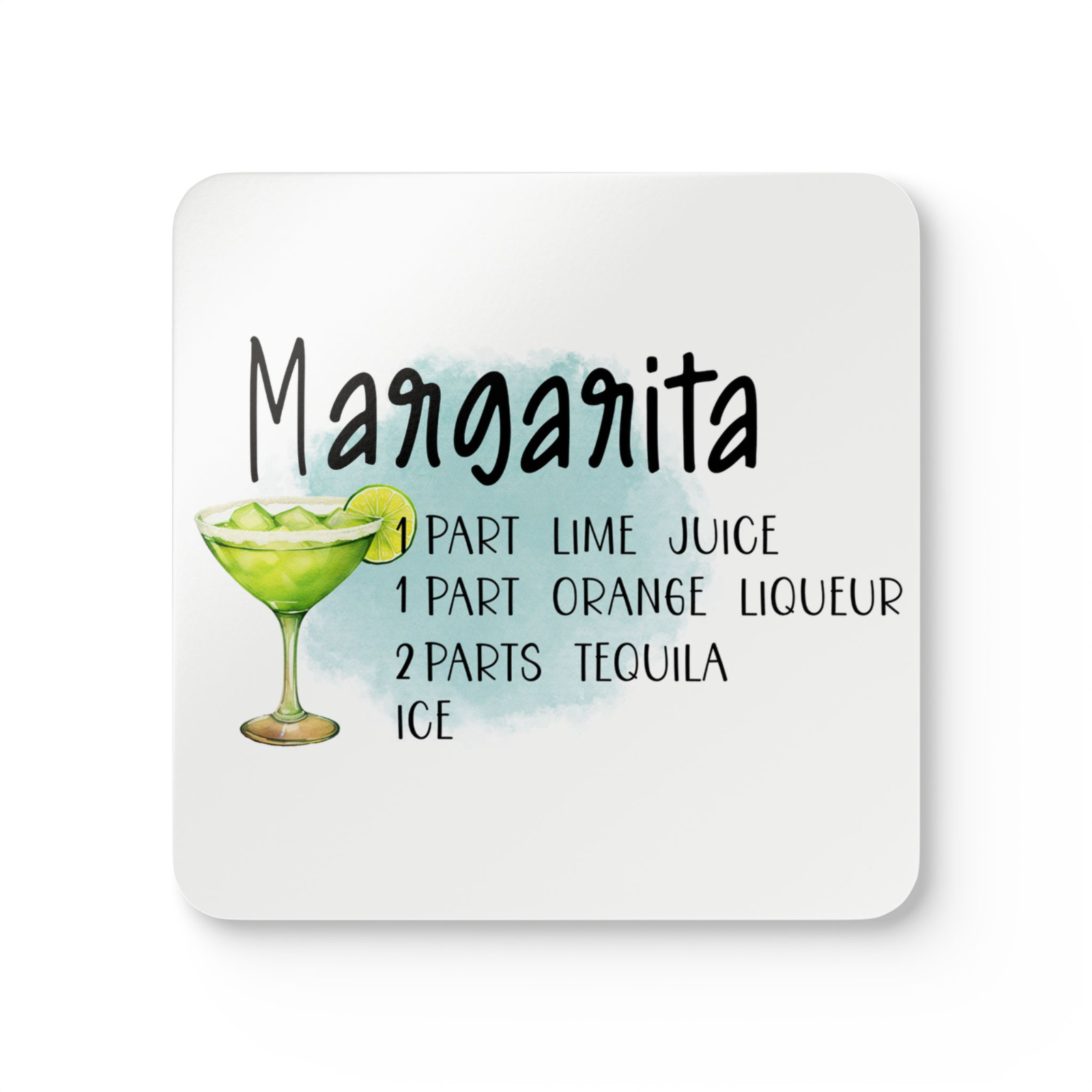 Drink Coaster Bar Kitchen cocktail recipe single or complete set of 16