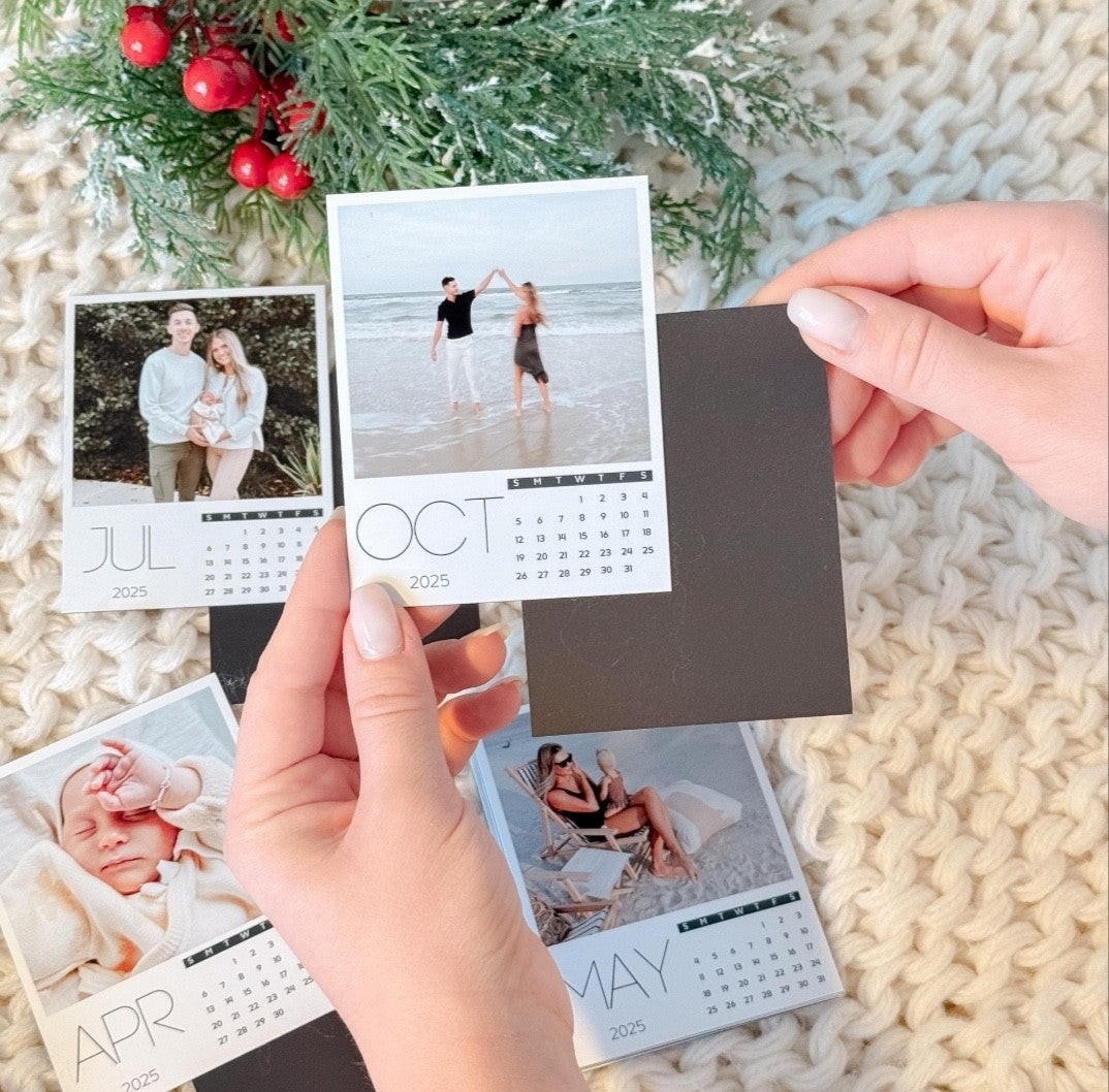 Personalized Photo Calendar Fridge Magnets – Custom Family Set