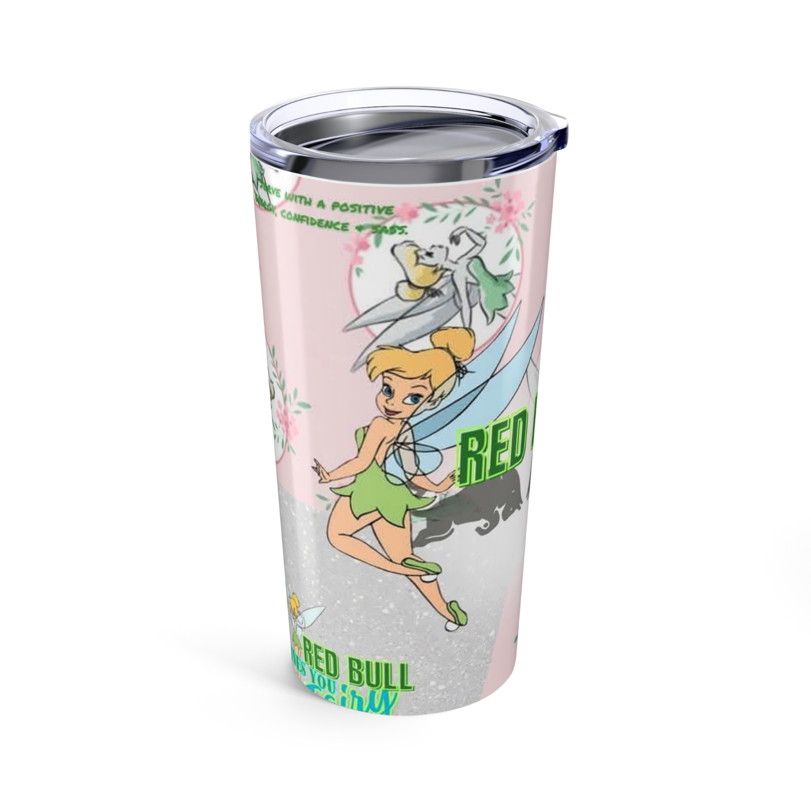 Disney-Inspired Tinkerbell Cup – Fairy Glitter Tumbler – Fast UK Dispatch