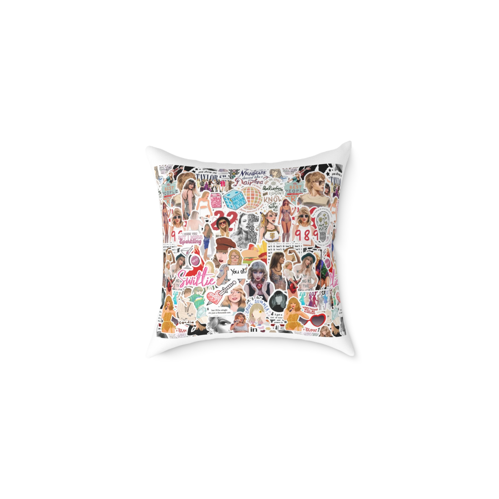 Taylor Swift Throw Pillow Collection – 40x40cm with Infill | Swiftie Home Decor