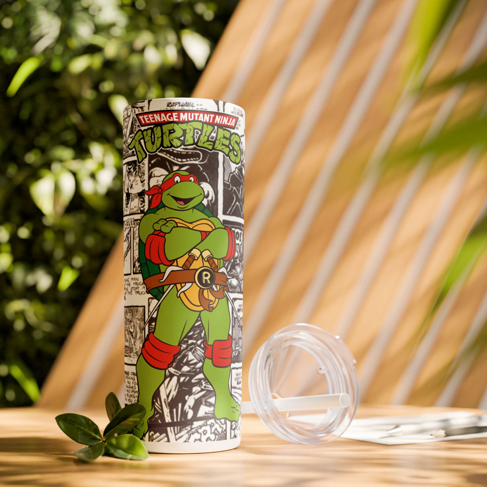 Raphael Ninja Turtle Gift – 20oz Travel Tumbler – Cartoon Comic Cup – UK Stock