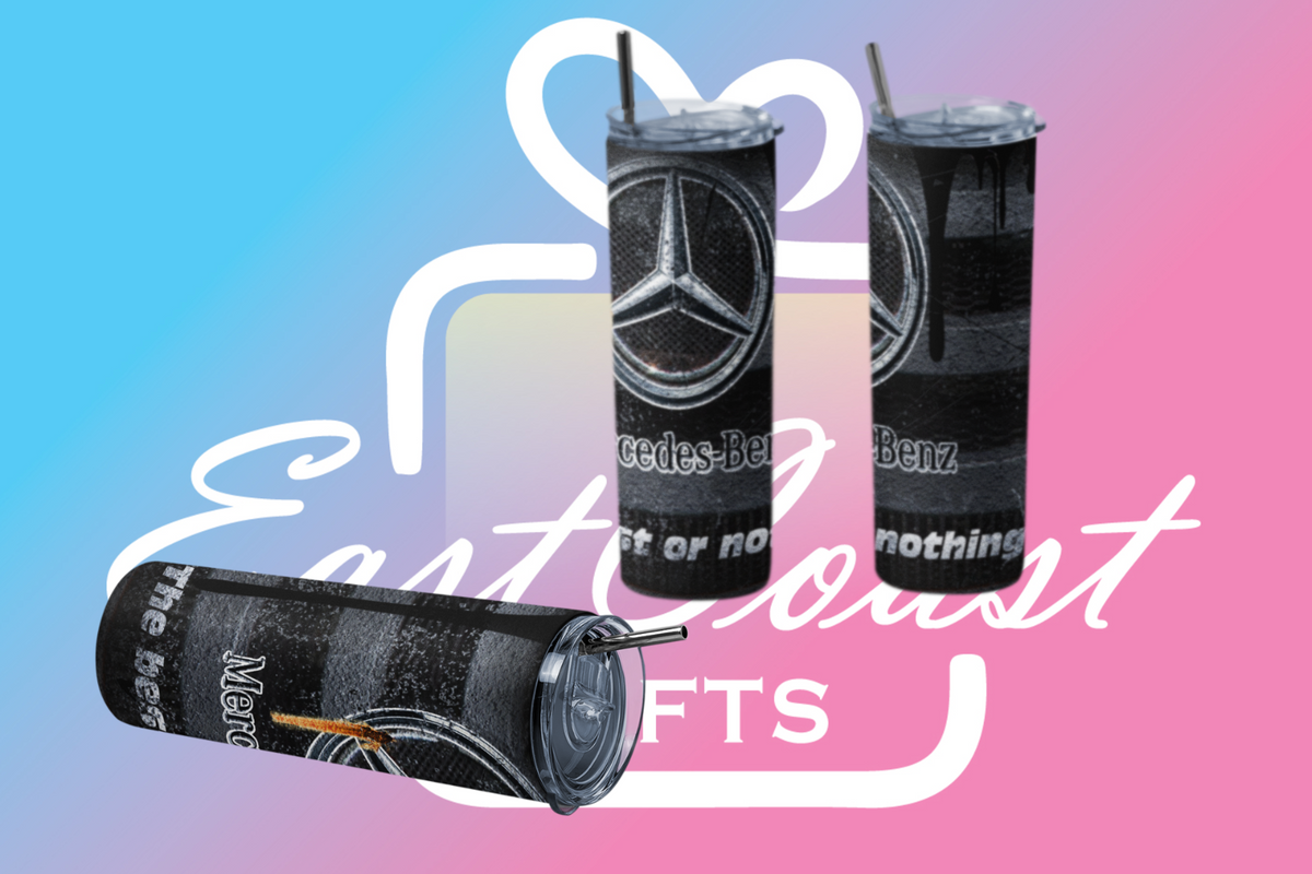 Custom Mercedes Benz 20oz Tumbler Travel Coffee Mug straw Truck Car Enthusiasts