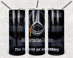 Custom Mercedes Benz 20oz Tumbler Travel Coffee Mug straw Truck Car Enthusiasts