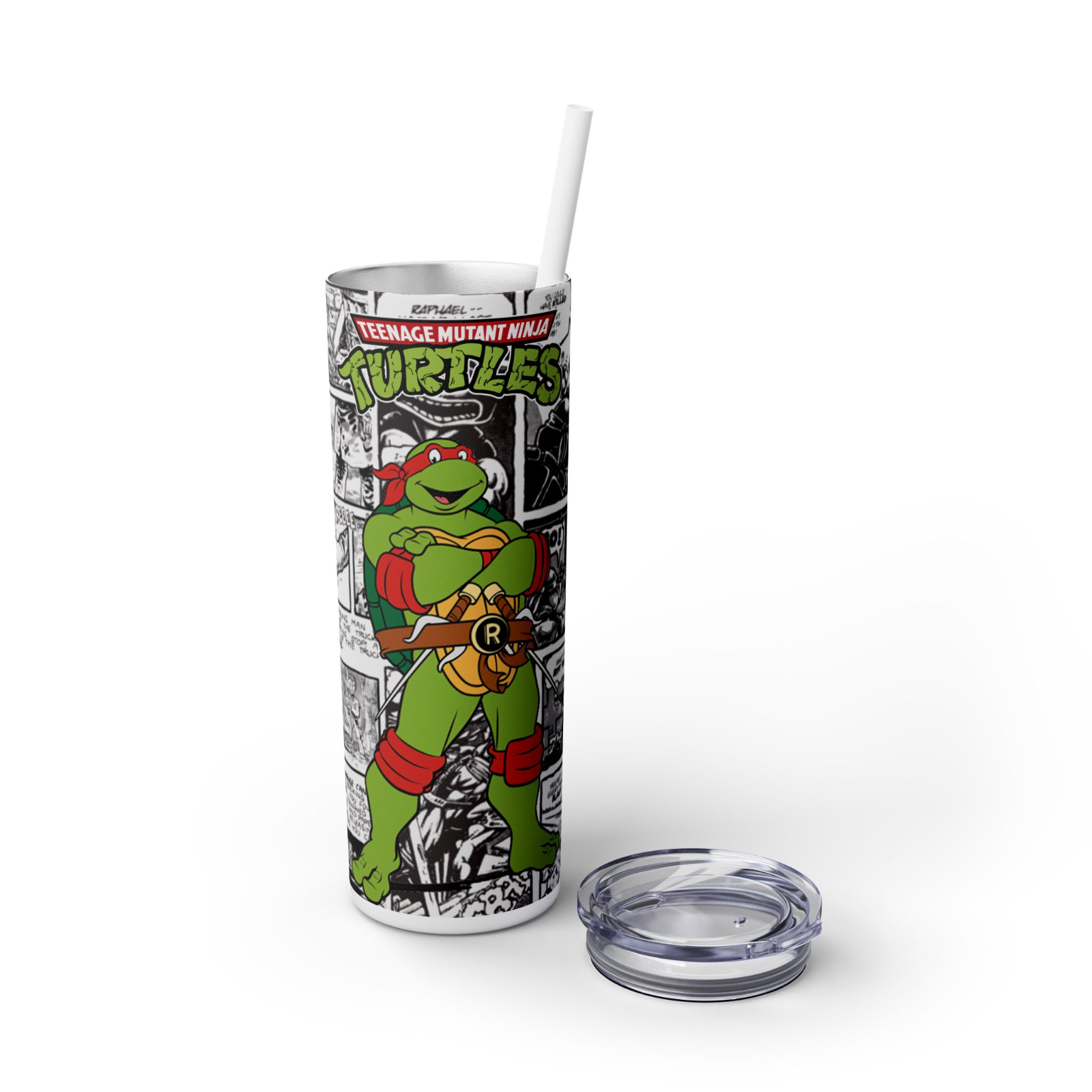 Raphael Ninja Turtle Gift – 20oz Travel Tumbler – Cartoon Comic Cup – UK Stock