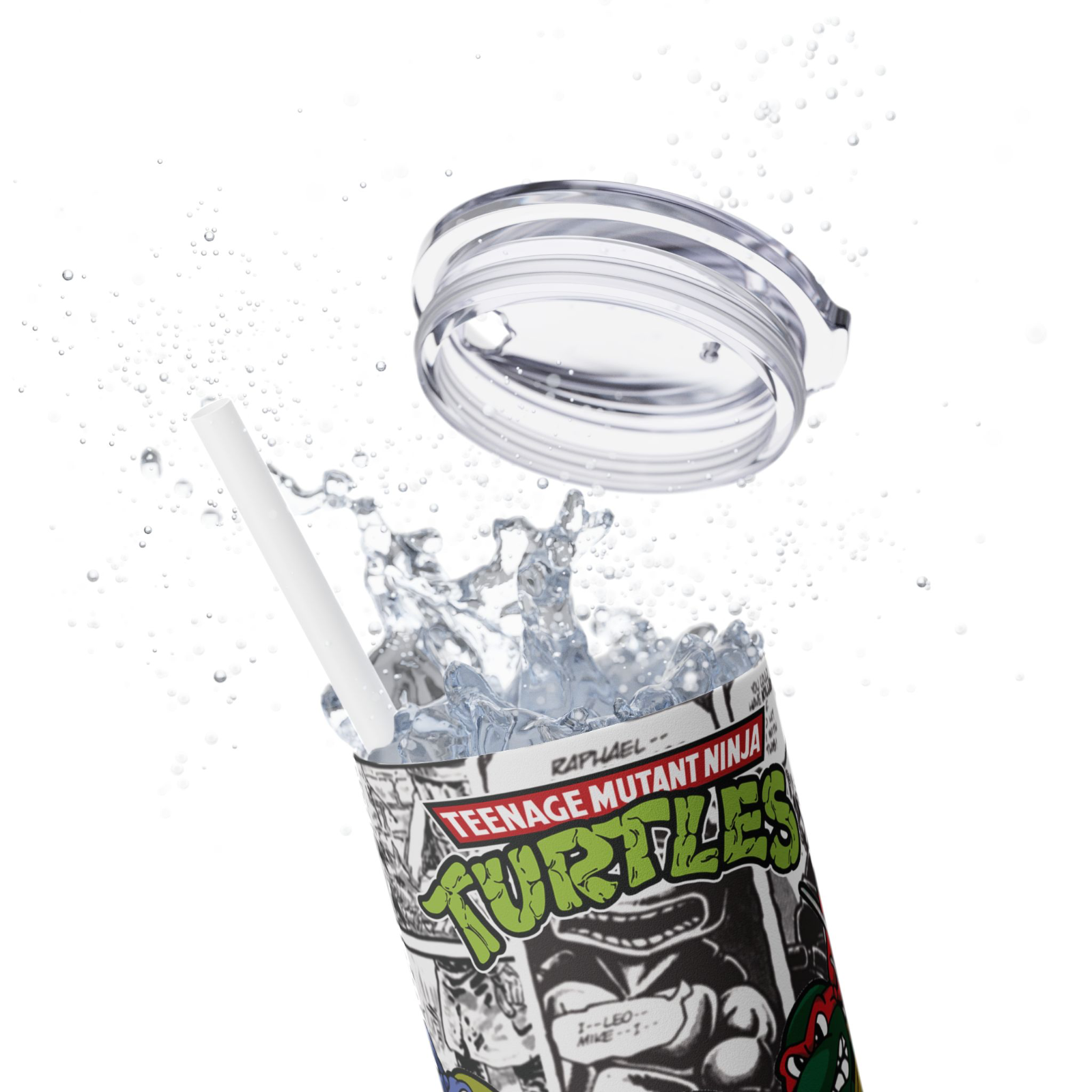 Teenage Mutant Ninja Turtles 20oz Tumbler – Full Team Comic Wrap Cup – UK Stock