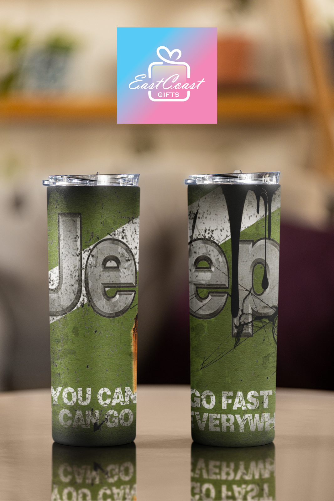 Custom Jeep 20oz Tumbler Travel Coffee Mug straw Truck Car Enthusiasts