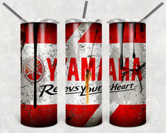 Custom Yamaha 20oz Tumbler Travel Coffee Mug straw Truck Car Enthusiasts