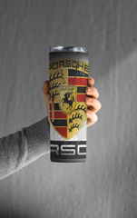 Custom Porsche 20oz Tumbler Travel Coffee Mug straw Truck Car Enthusiasts