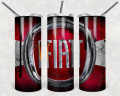Custom Fiat 20oz Tumbler Travel Coffee Mug straw Truck Car Enthusiasts